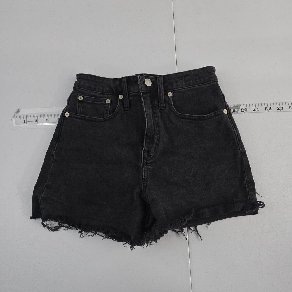 Madewell curvy high-rise denim shorts black size 25‎ womens 6490